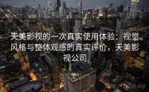 天美影视的一次真实使用体验：视觉风格与整体观感的真实评价，天美影视公司