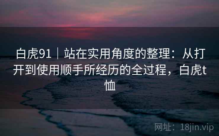 白虎91｜站在实用角度的整理：从打开到使用顺手所经历的全过程，白虎t恤  第2张