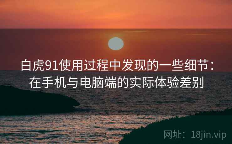 白虎91使用过程中发现的一些细节：在手机与电脑端的实际体验差别  第2张