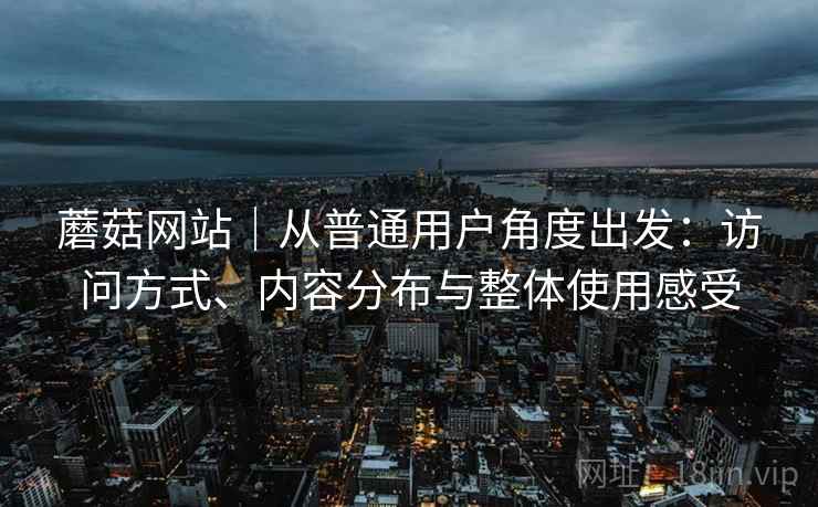 蘑菇网站｜从普通用户角度出发：访问方式、内容分布与整体使用感受  第1张